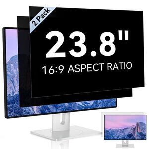 [2 Pack] 23.8 Inch Computer Privacy Screen for 16:9 Aspect Ratio Widescreen Moni